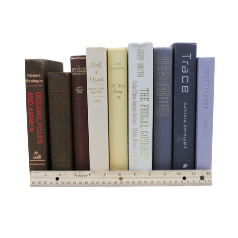 Brown, Grey & Cream Books - By The Foot