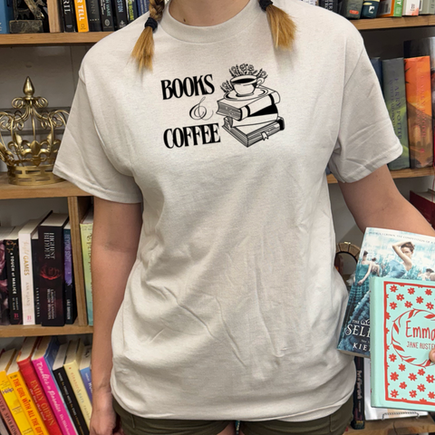 Books and Coffee #B021 - TShirt or Sweatshirt