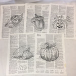 Set of 5 Fall Theme Dictionary Prints