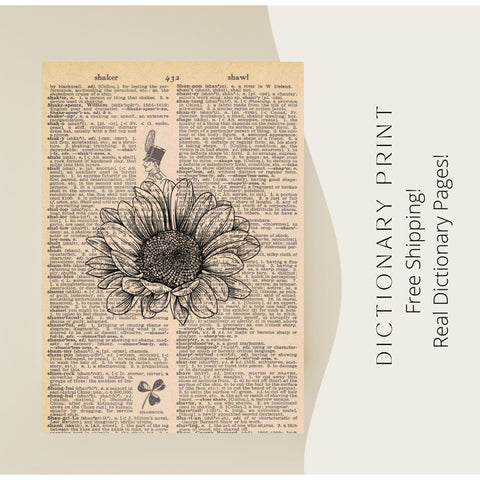 Sun Flower Dictionary Print