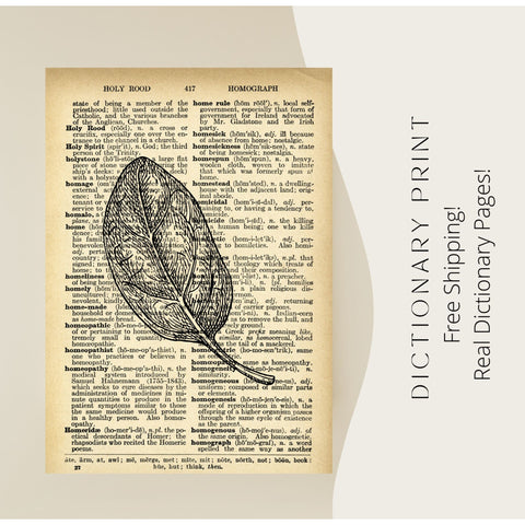 Leaf Dictionary Print